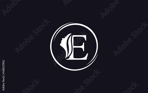 Beauty spa logo and woman hair logo symbol design with the letter and alphabet