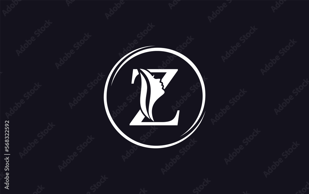 Beauty spa logo and woman hair logo symbol design with the letter and alphabet