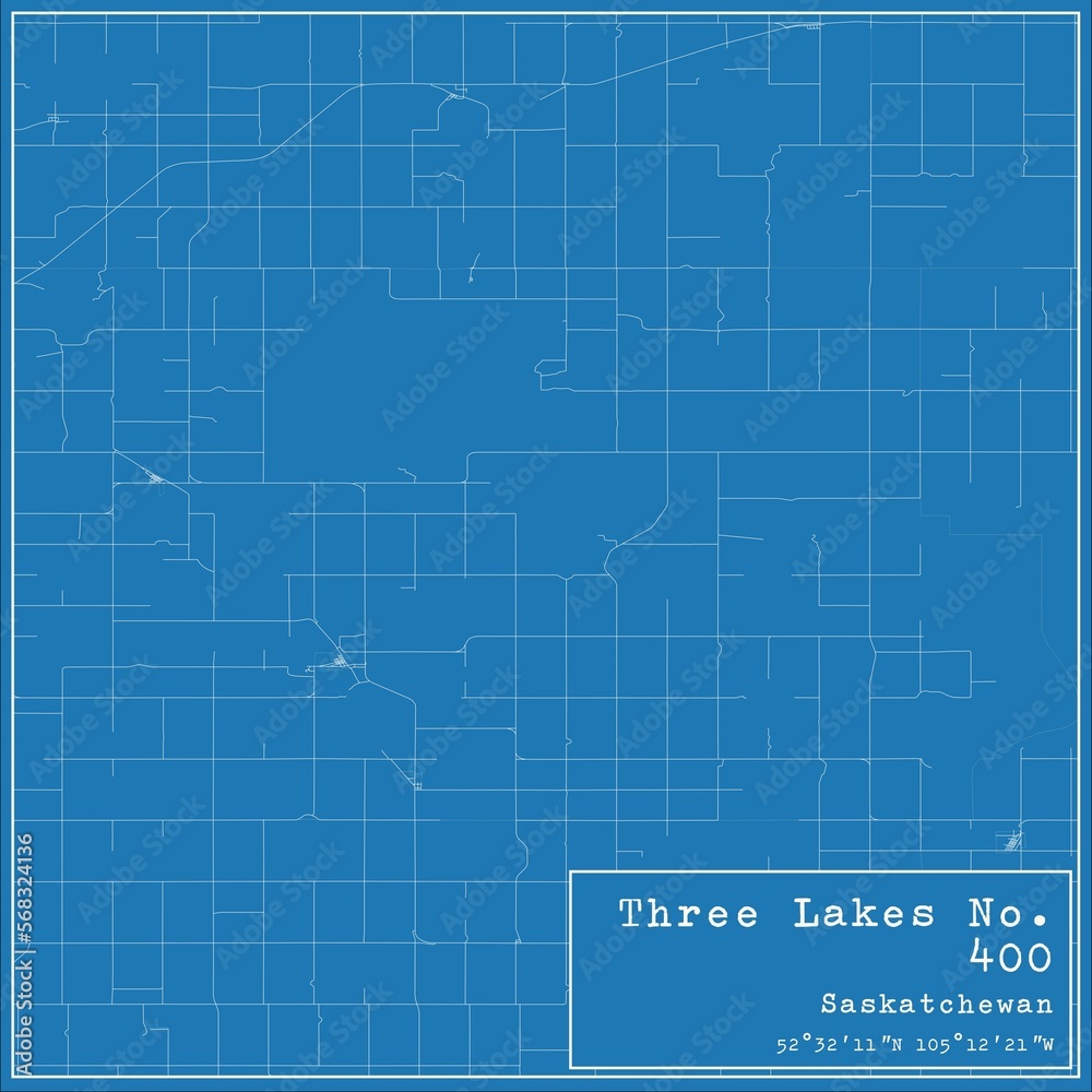 Blueprint Canadian city map of Three Lakes No. 400, Saskatchewan. Blueprint Canadian city map of Three Lakes No. 400, Saskatchewan.