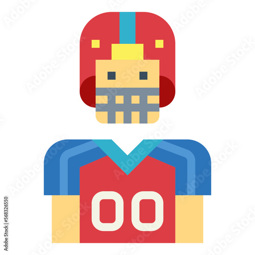 athlete flat icon style