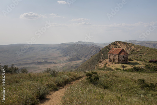 landscape in the mountains at georgian azerbeijan border (david gereja) photo