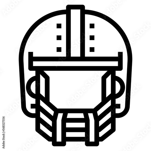 Helmet line icon style