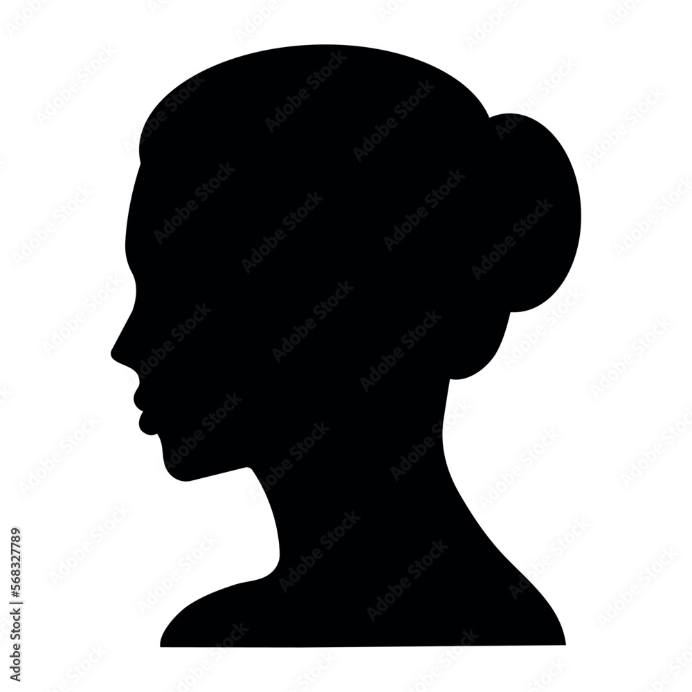 woman silhouette classical art portrait