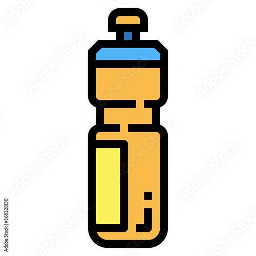 bottle filled outline icon style