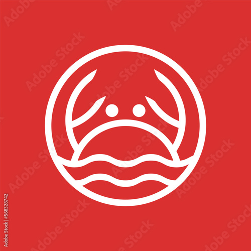 Crab seafood logo template vector icon