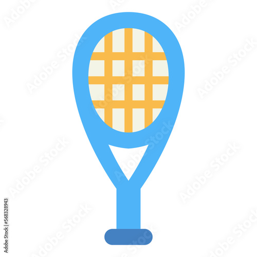 racquet flat icon style