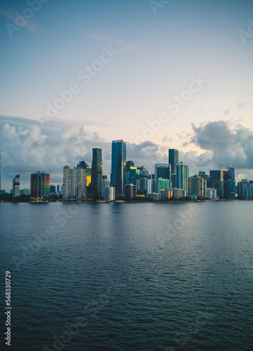 Miami Florida skyline skyscrapers Arial views photo