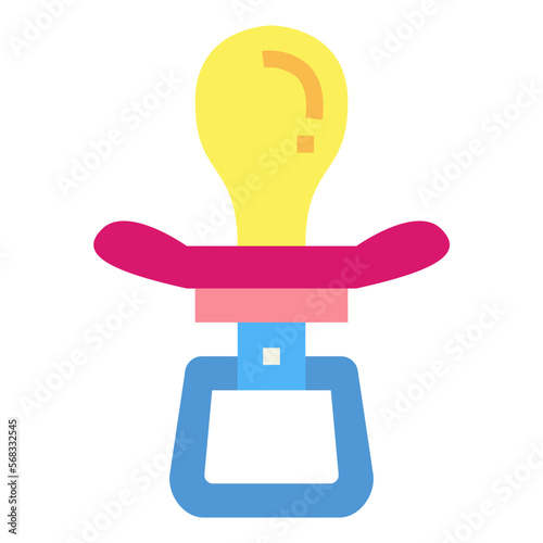pacifier flat icon style