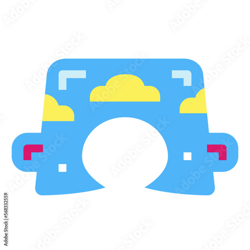 pillows flat icon style