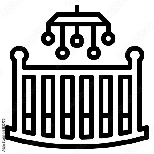 cradle line icon style