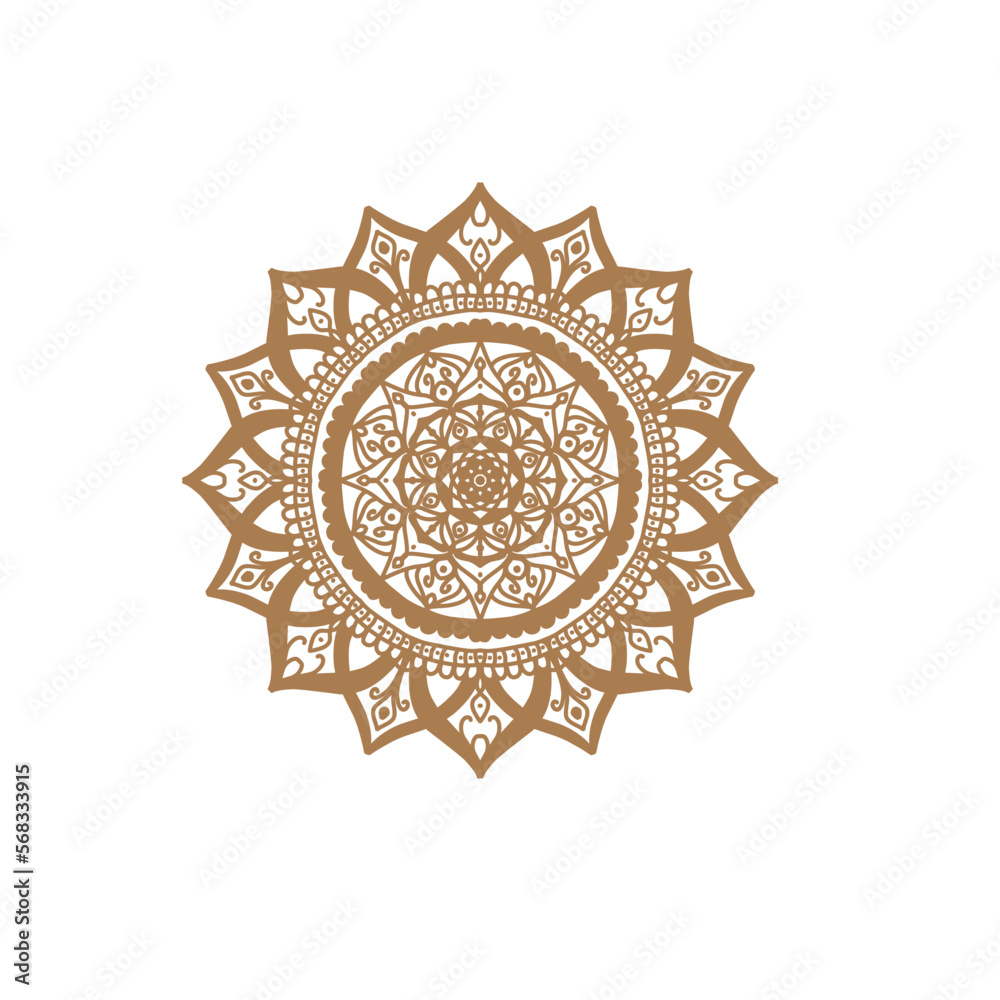 Unique Circular logo illustration. Mandala flat icon for your business. Ayurveda, spa, yoga company identity. Advertising or web startup zen symbol design. Moroccan tile style. Vector isolated sign. Unique Circular logo illustration. Mandala flat icon for your business. Ayurveda, spa, yoga company identity. Advertising or web startup zen symbol design. Moroccan tile style. Vector isolated sign.