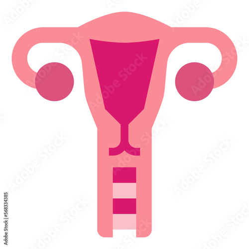 uterus flat icon style