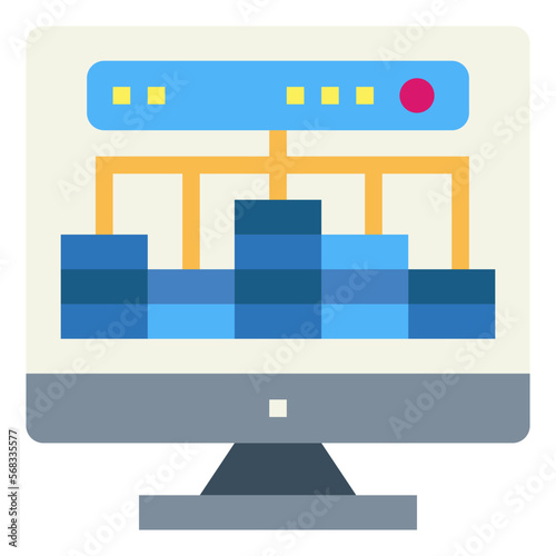 computing flat icon style