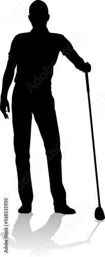 A golfer sports person playing golf