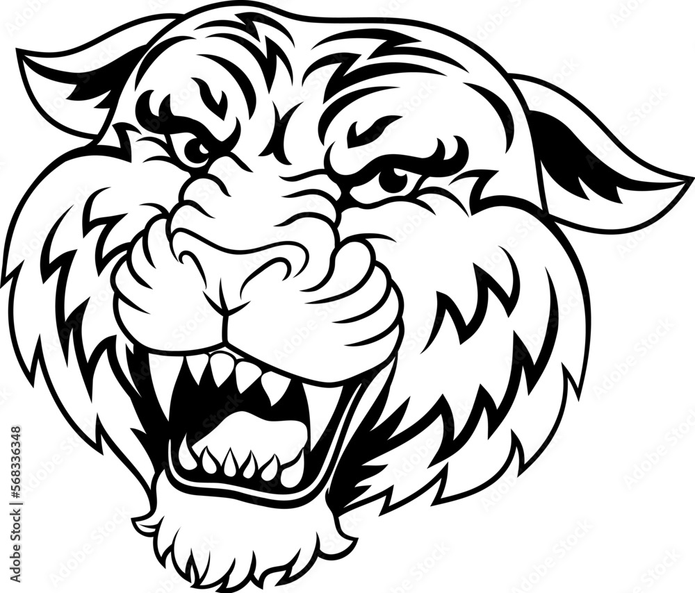Obraz premium A tiger angry tigers team sports mascot roaring