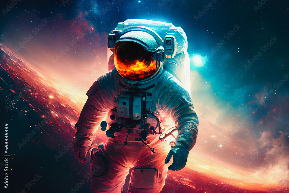 astronaut unrecognizable in the metaverse