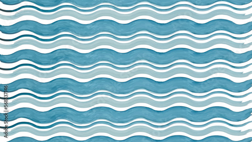 Waves pattern. Blue lines on a white background. Abstract watercolor background. For typography, websites and social networks.
