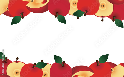 りんごを配置した背景・フレーム