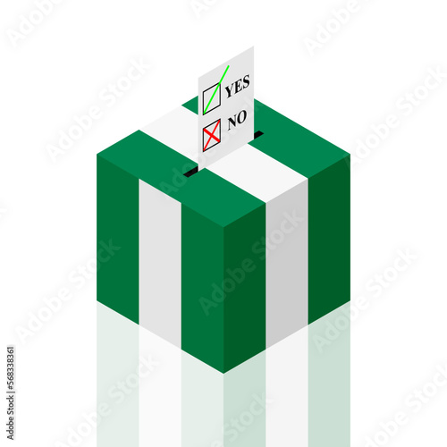 nigeria ballot box. vector illustration	