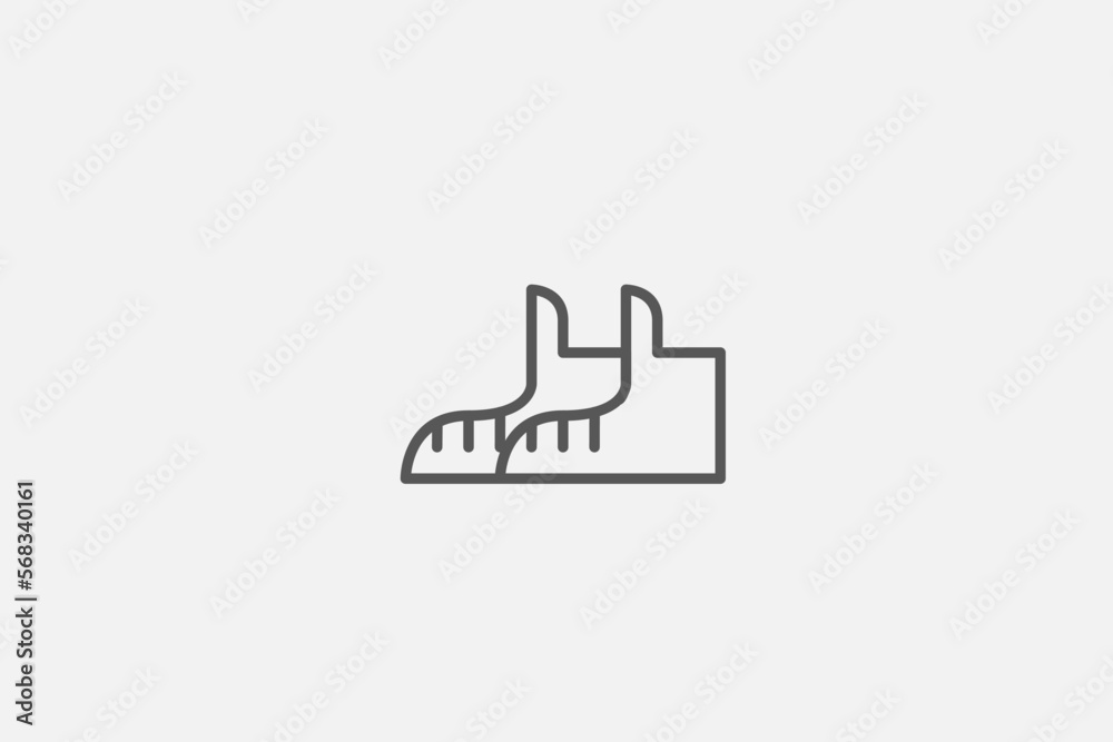 Illustration vector graphic of line art shoes Illustration vector graphic of line art shoes