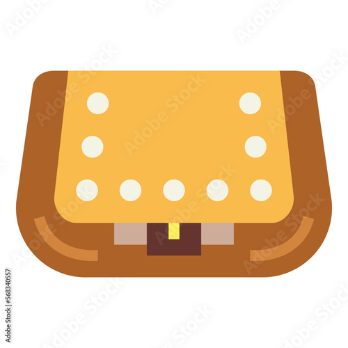 saddle bag flat icon style