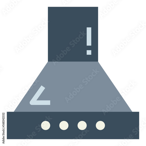 extraction hood flat icon style