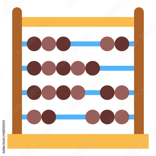 abacus flat icon style