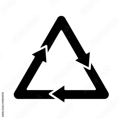 recycling - triangular arrows - vector icon