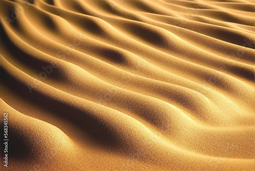 Sand ripples texture background. Wind in the desert. Generative AI © Rawf8