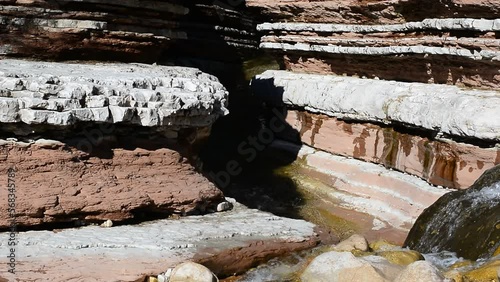 water erosion in the Brent de l'art in Sant'Antonio di tortal Trichiana in the province of Belluno photo