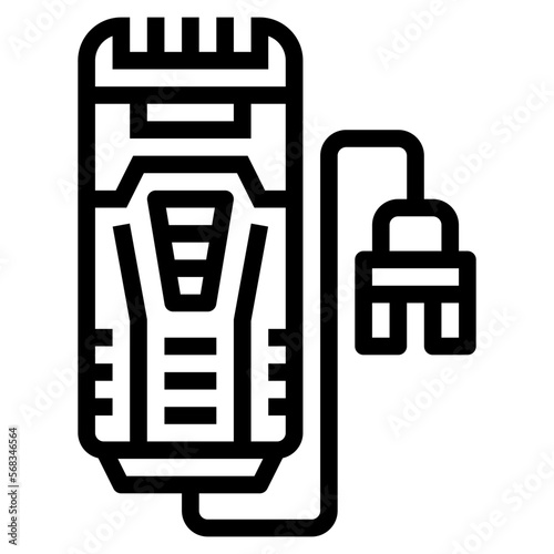 shaver line icon style