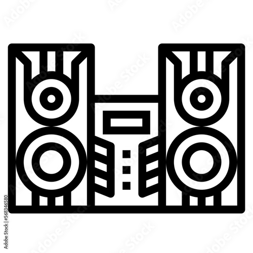 stereo line icon style