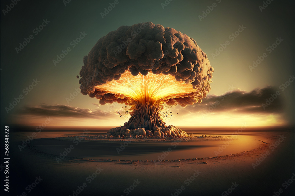 Atomic Bomb A visual representation of the devastating power of the
