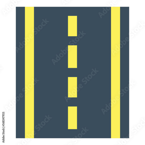 road flat icon style