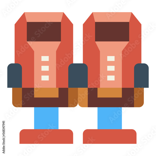 seat flat icon style
