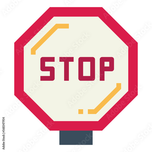 stop flat icon style