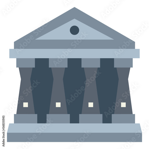 courthouse flat icon style