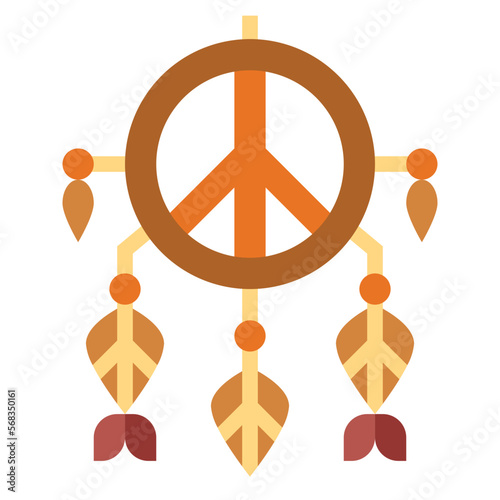 dreamcatcher flat icon style