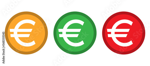 euro buy sell icon symbol. euro sign. vector euro