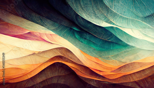Most Organic abstract gradient wallpaper background header illustration. Generative Ai