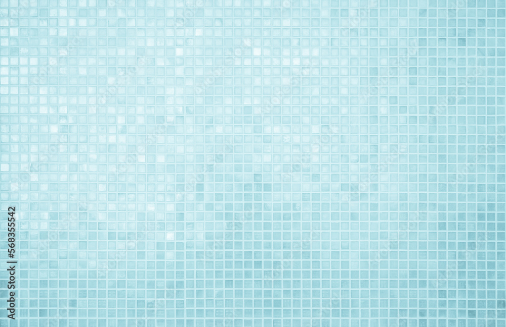 Blue ceramic wall and floor tiles abstract background. Design geometric