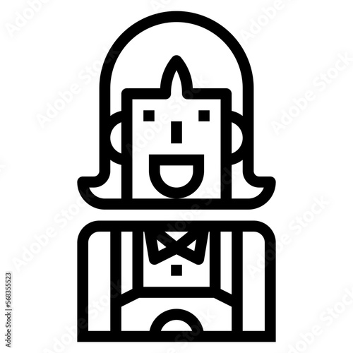 customer service line icon style