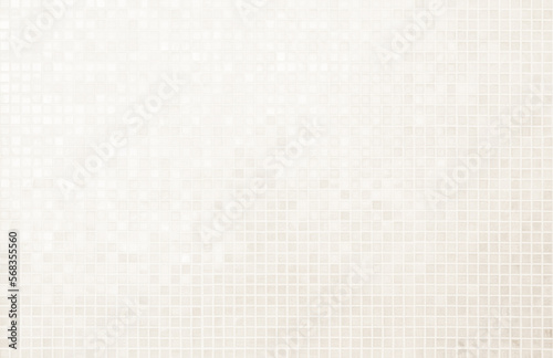 Cream pastel ceramic wall and floor tiles abstract background. Design geometric mosaic texture decoration of the bedroom. 