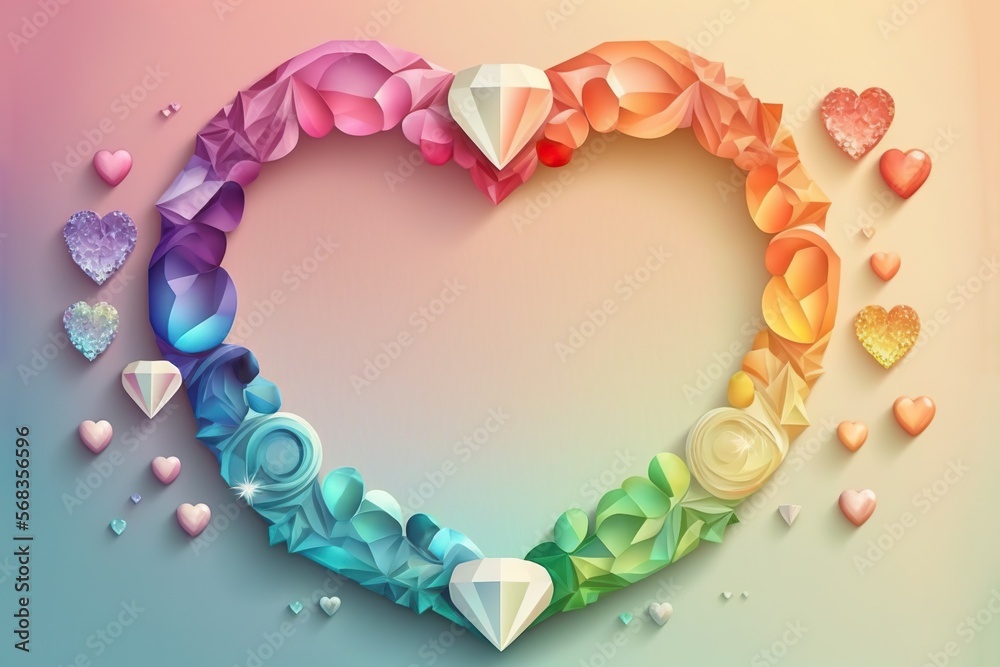 Obraz premium crystal gem heart, generative ai, generative, ai