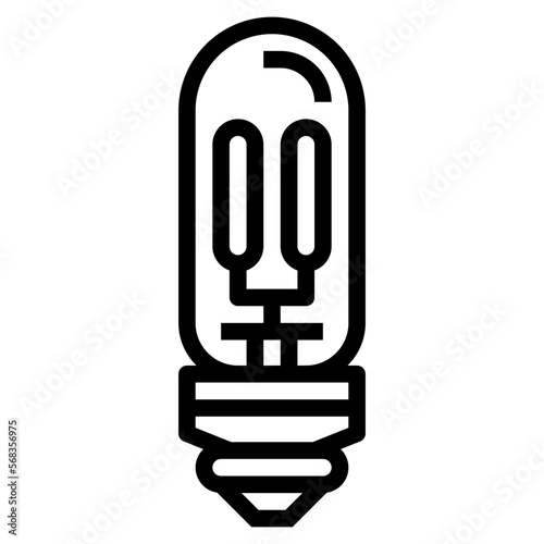 tube lamp line icon style