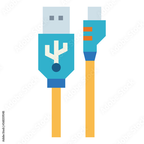 usb flat icon style