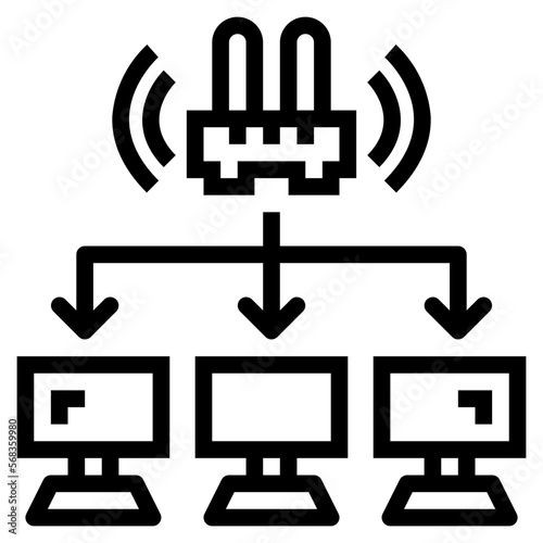 lan line icon style