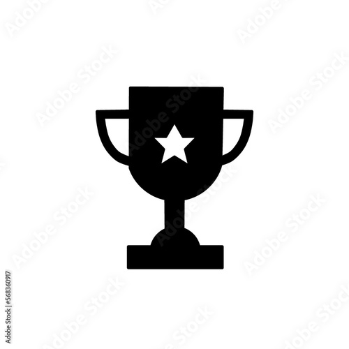 trophy cup isolated on black