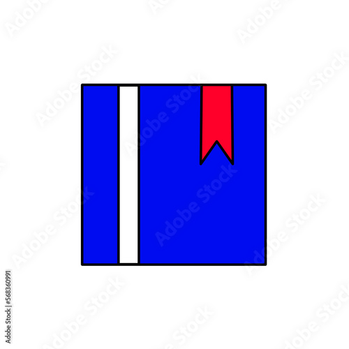 blue book with a letter