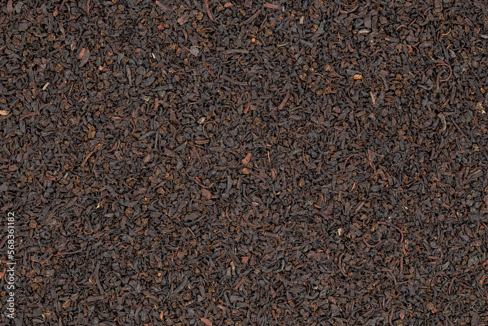Black tea background. Top view. Black tea background. Top view.
